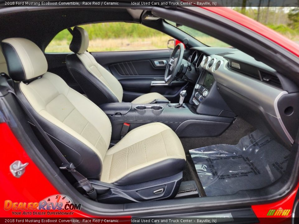 Front Seat of 2018 Ford Mustang EcoBoost Convertible Photo #16