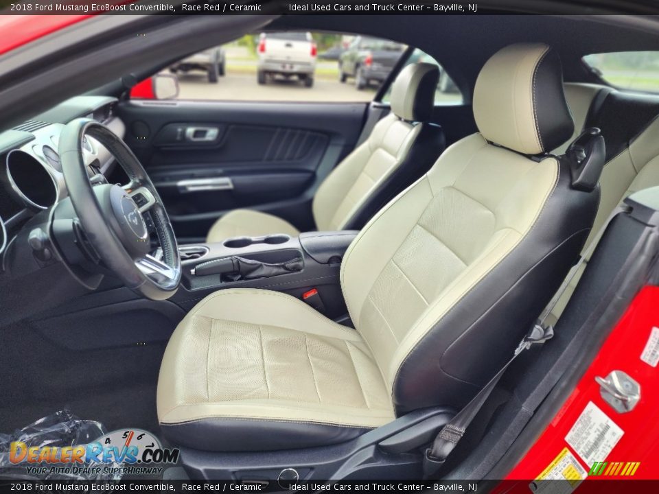 Front Seat of 2018 Ford Mustang EcoBoost Convertible Photo #23