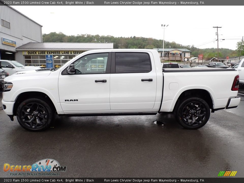 2023 Ram 1500 Limited Crew Cab 4x4 Bright White / Black Photo #2