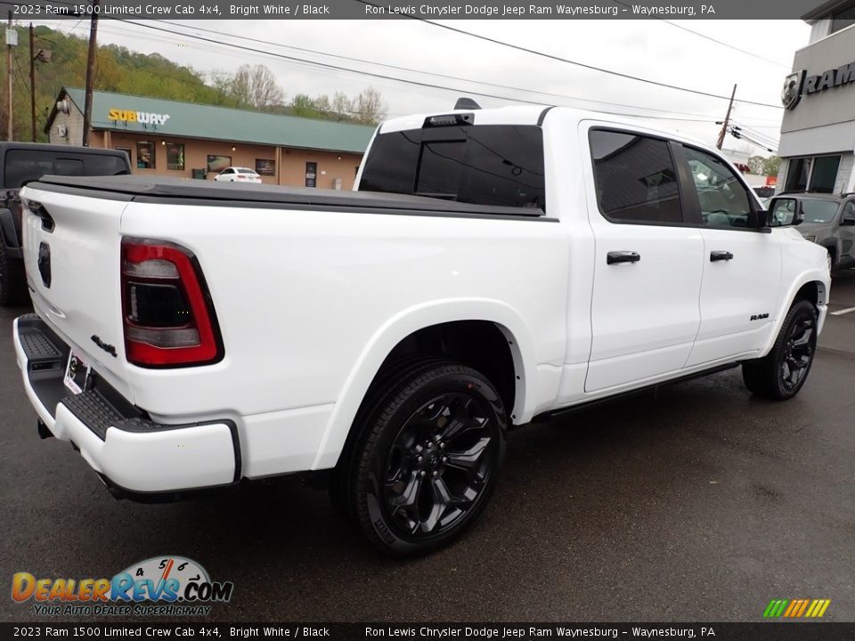 2023 Ram 1500 Limited Crew Cab 4x4 Bright White / Black Photo #6