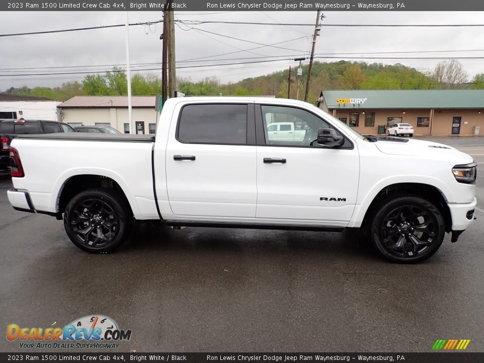 2023 Ram 1500 Limited Crew Cab 4x4 Bright White / Black Photo #7