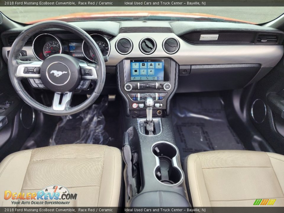 Dashboard of 2018 Ford Mustang EcoBoost Convertible Photo #29