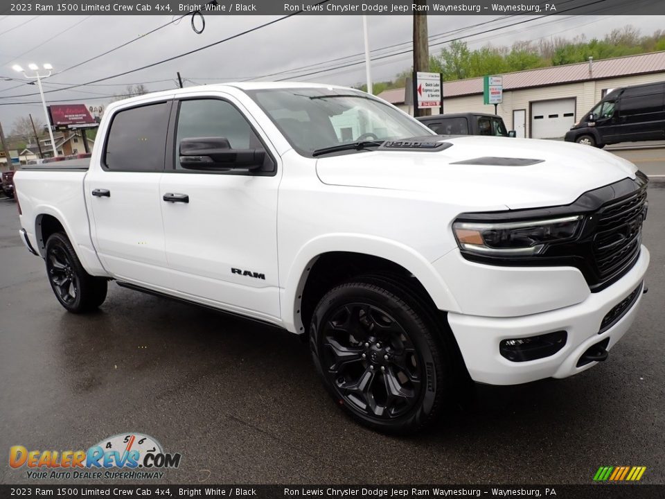 2023 Ram 1500 Limited Crew Cab 4x4 Bright White / Black Photo #8