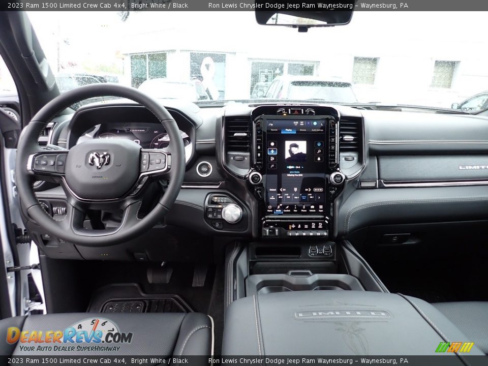 2023 Ram 1500 Limited Crew Cab 4x4 Bright White / Black Photo #13