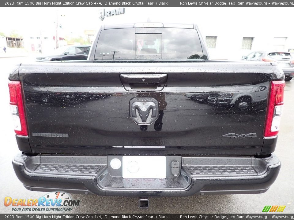 2023 Ram 1500 Big Horn Night Edition Crew Cab 4x4 Diamond Black Crystal Pearl / Black Photo #4