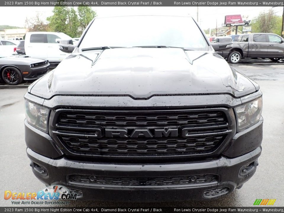 2023 Ram 1500 Big Horn Night Edition Crew Cab 4x4 Diamond Black Crystal Pearl / Black Photo #9