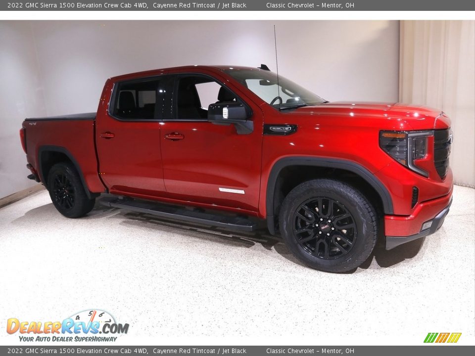 2022 GMC Sierra 1500 Elevation Crew Cab 4WD Cayenne Red Tintcoat / Jet Black Photo #1