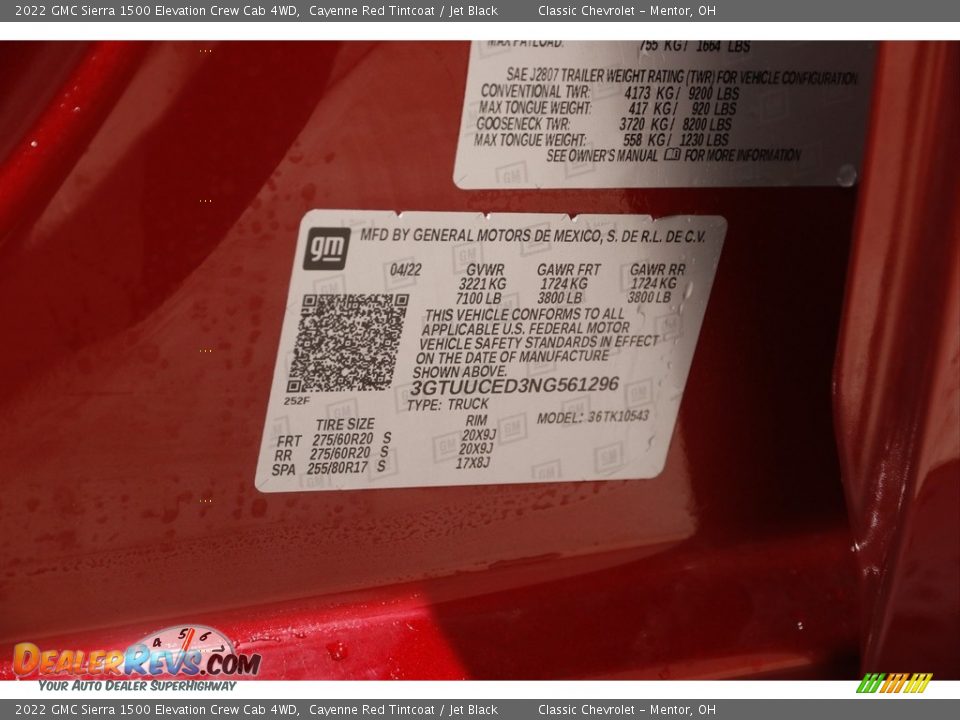 2022 GMC Sierra 1500 Elevation Crew Cab 4WD Cayenne Red Tintcoat / Jet Black Photo #24