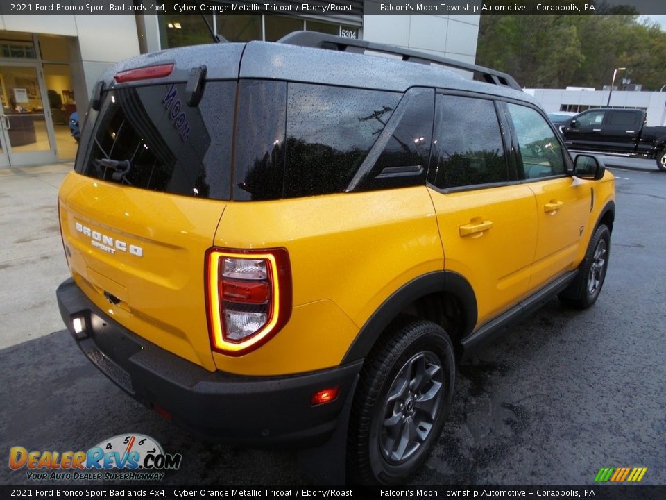 2021 Ford Bronco Sport Badlands 4x4 Cyber Orange Metallic Tricoat / Ebony/Roast Photo #2