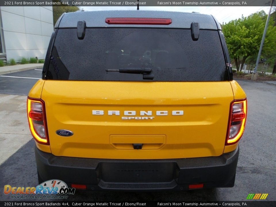 2021 Ford Bronco Sport Badlands 4x4 Cyber Orange Metallic Tricoat / Ebony/Roast Photo #3