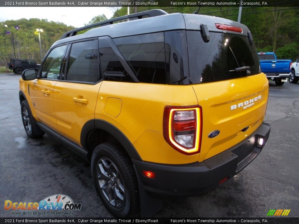 2021 Ford Bronco Sport Badlands 4x4 Cyber Orange Metallic Tricoat / Ebony/Roast Photo #5