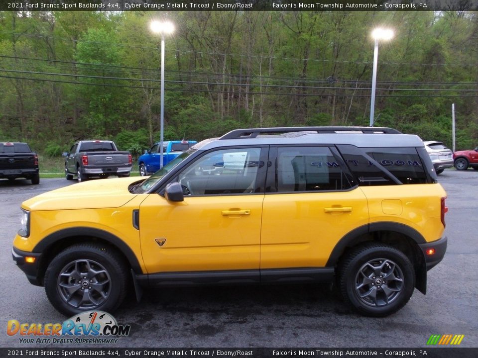 2021 Ford Bronco Sport Badlands 4x4 Cyber Orange Metallic Tricoat / Ebony/Roast Photo #6