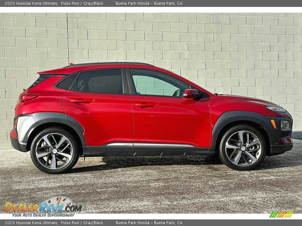 2020 Hyundai Kona Ultimate Pulse Red / Gray/Black Photo #3