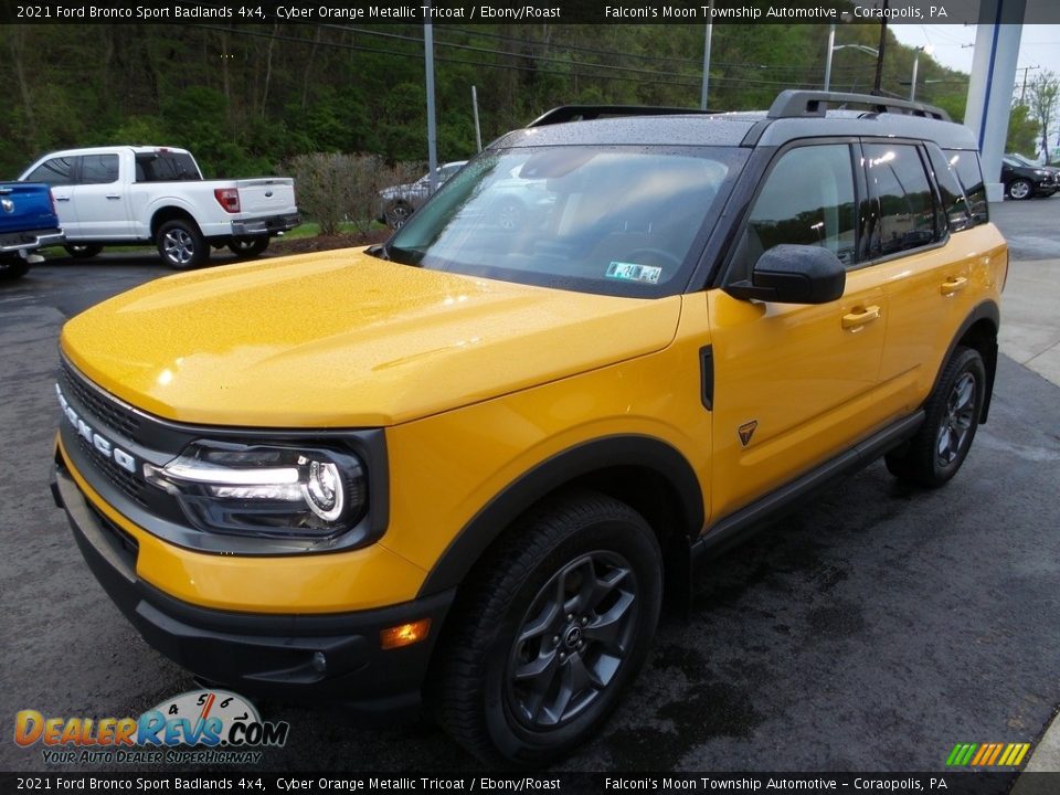 2021 Ford Bronco Sport Badlands 4x4 Cyber Orange Metallic Tricoat / Ebony/Roast Photo #7