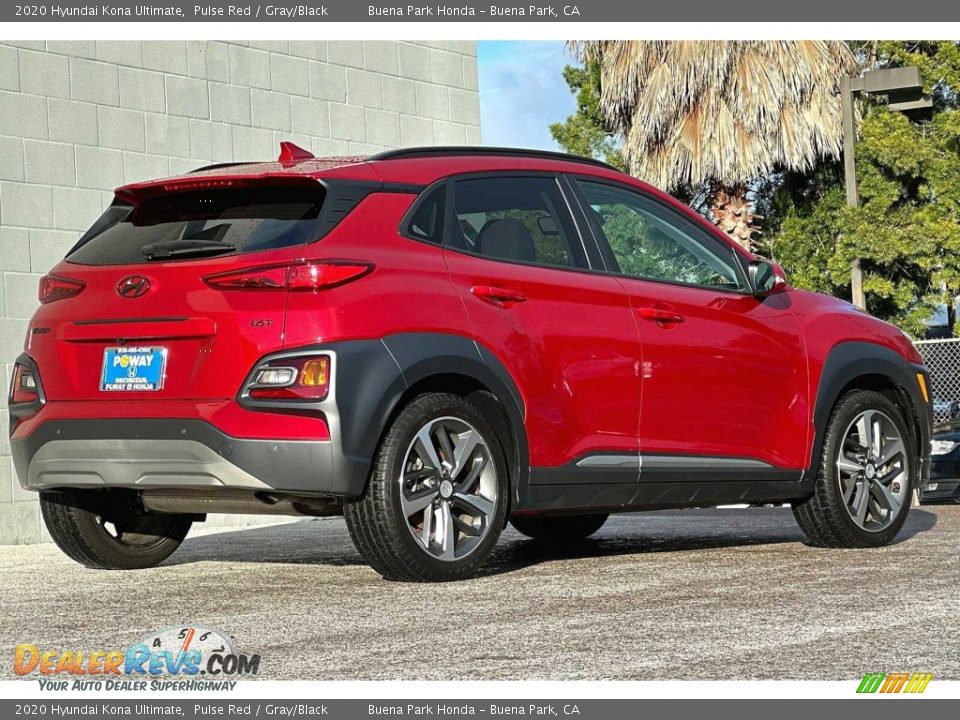 2020 Hyundai Kona Ultimate Pulse Red / Gray/Black Photo #4