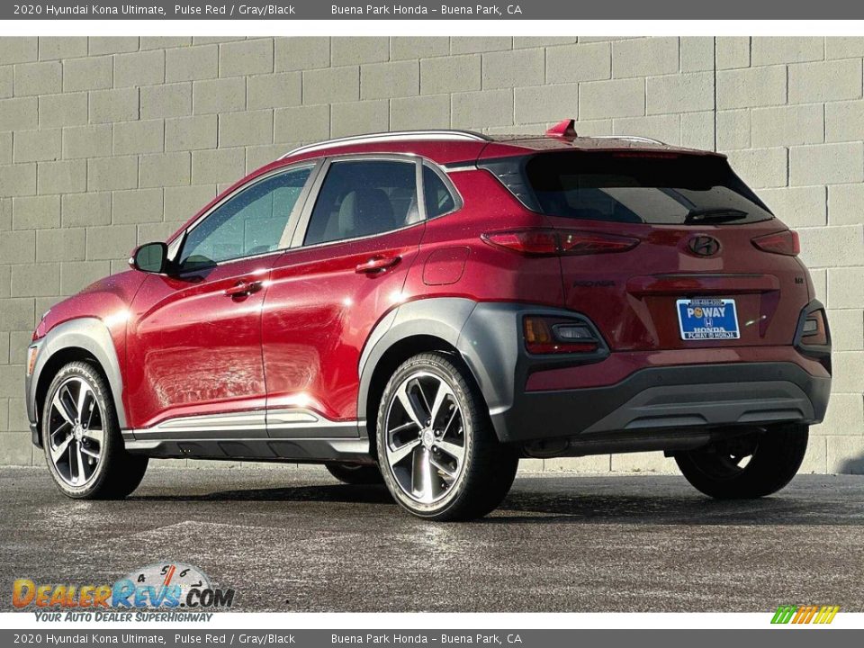 2020 Hyundai Kona Ultimate Pulse Red / Gray/Black Photo #6