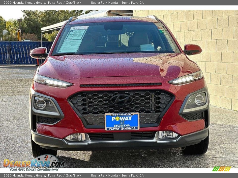 2020 Hyundai Kona Ultimate Pulse Red / Gray/Black Photo #9