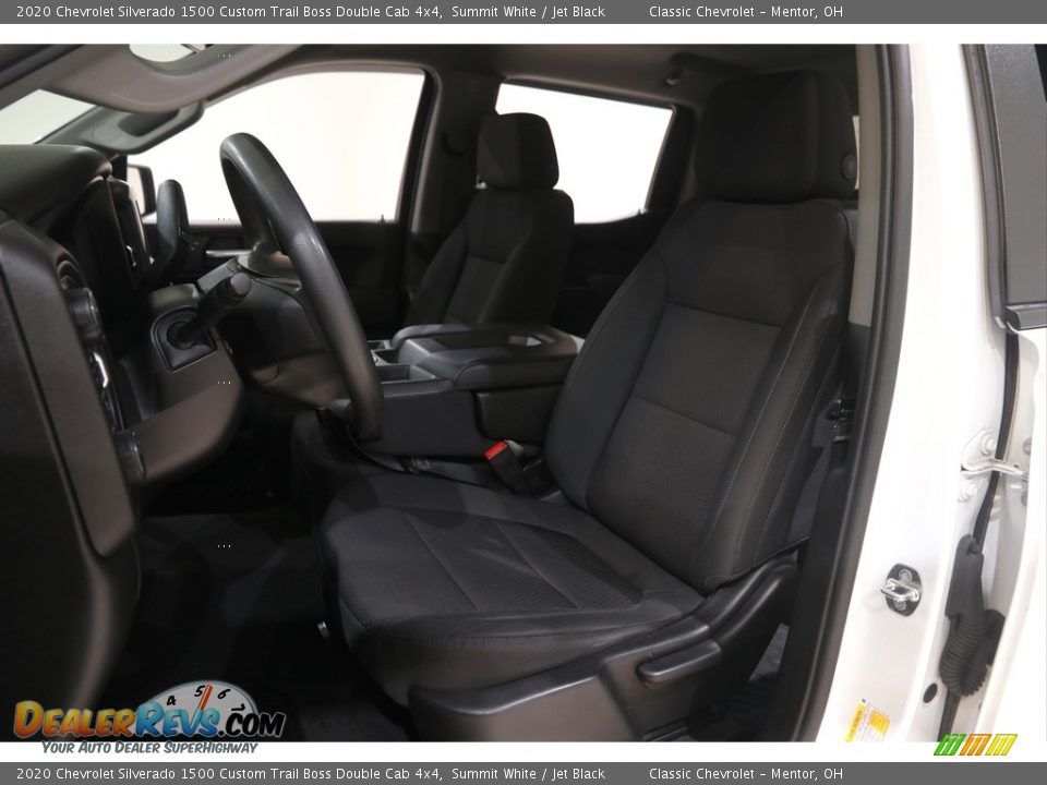 Jet Black Interior - 2020 Chevrolet Silverado 1500 Custom Trail Boss Double Cab 4x4 Photo #5