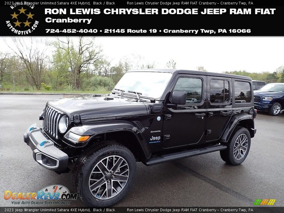 2023 Jeep Wrangler Unlimited Sahara 4XE Hybrid Black / Black Photo #1