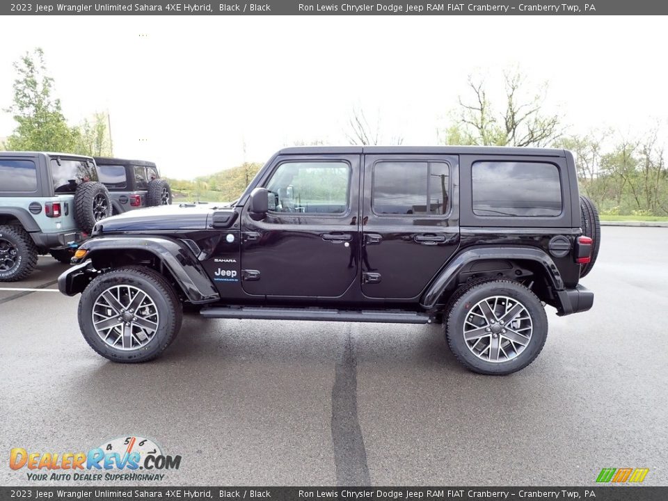 2023 Jeep Wrangler Unlimited Sahara 4XE Hybrid Black / Black Photo #2