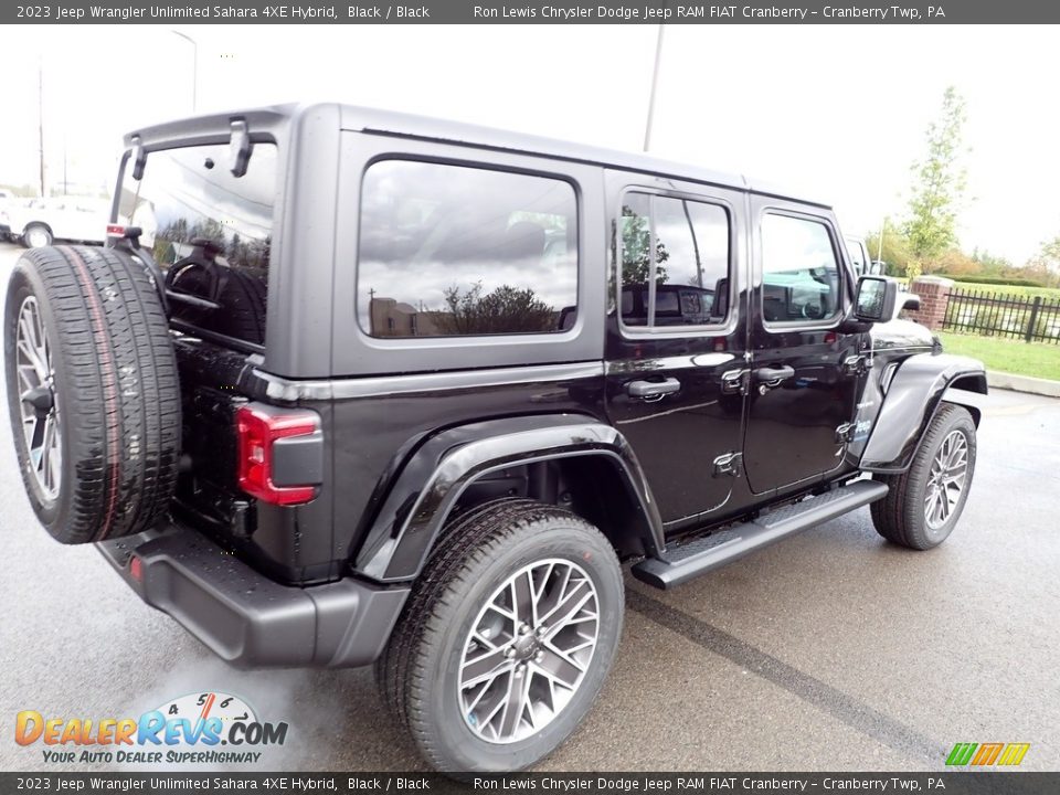 2023 Jeep Wrangler Unlimited Sahara 4XE Hybrid Black / Black Photo #5