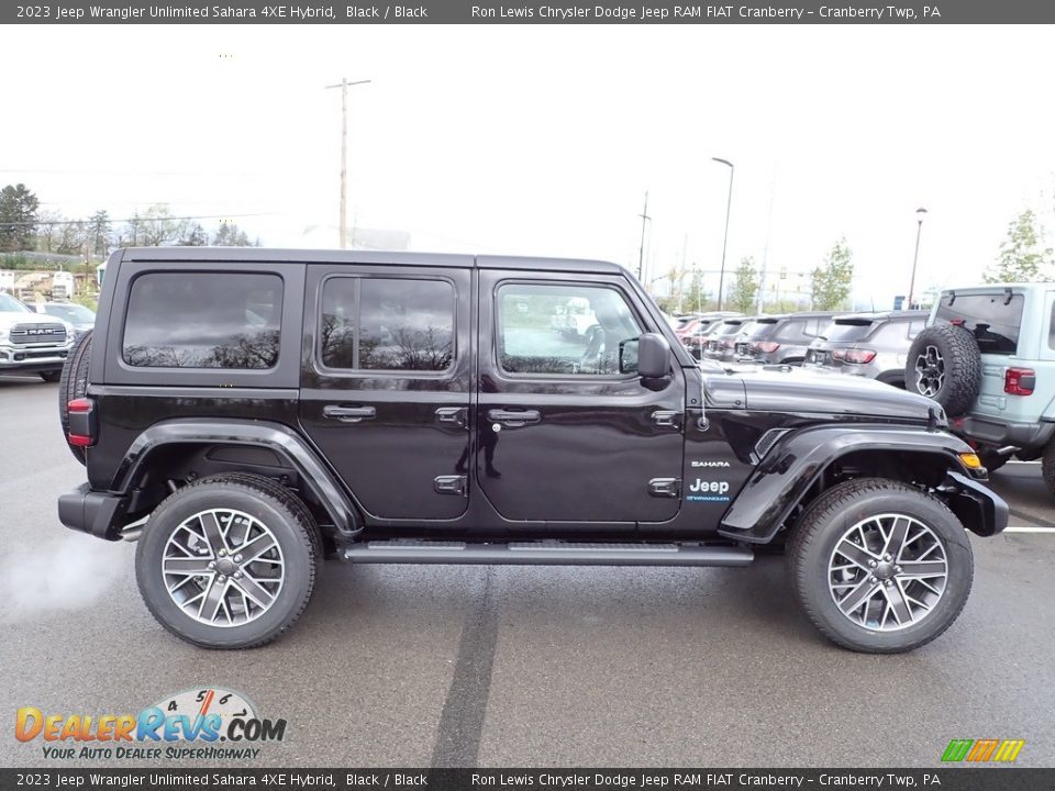 2023 Jeep Wrangler Unlimited Sahara 4XE Hybrid Black / Black Photo #6