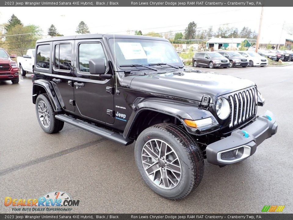 2023 Jeep Wrangler Unlimited Sahara 4XE Hybrid Black / Black Photo #7