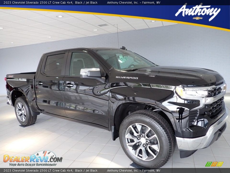 2023 Chevrolet Silverado 1500 LT Crew Cab 4x4 Black / Jet Black Photo #1
