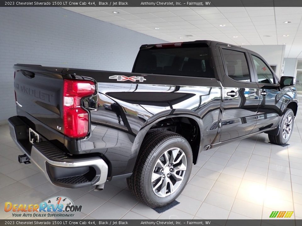 2023 Chevrolet Silverado 1500 LT Crew Cab 4x4 Black / Jet Black Photo #2