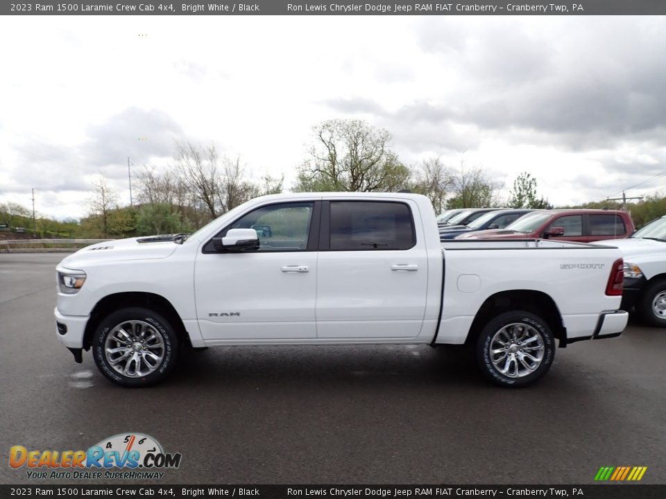 Bright White 2023 Ram 1500 Laramie Crew Cab 4x4 Photo #2