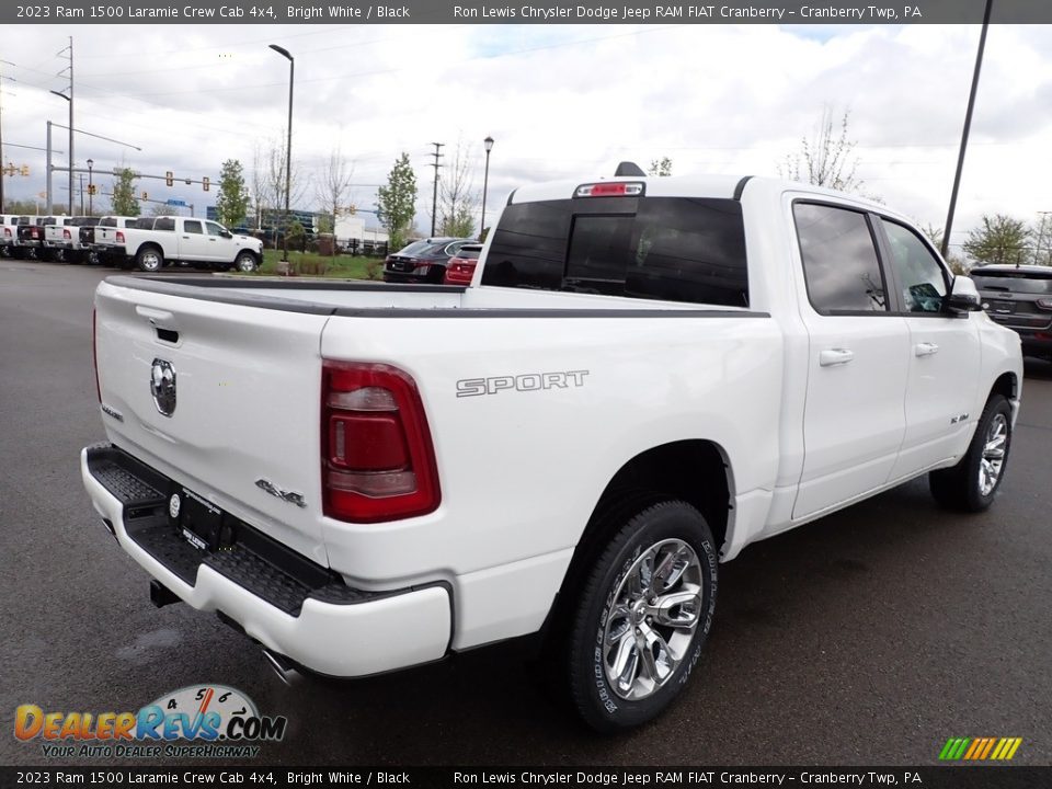 2023 Ram 1500 Laramie Crew Cab 4x4 Bright White / Black Photo #5