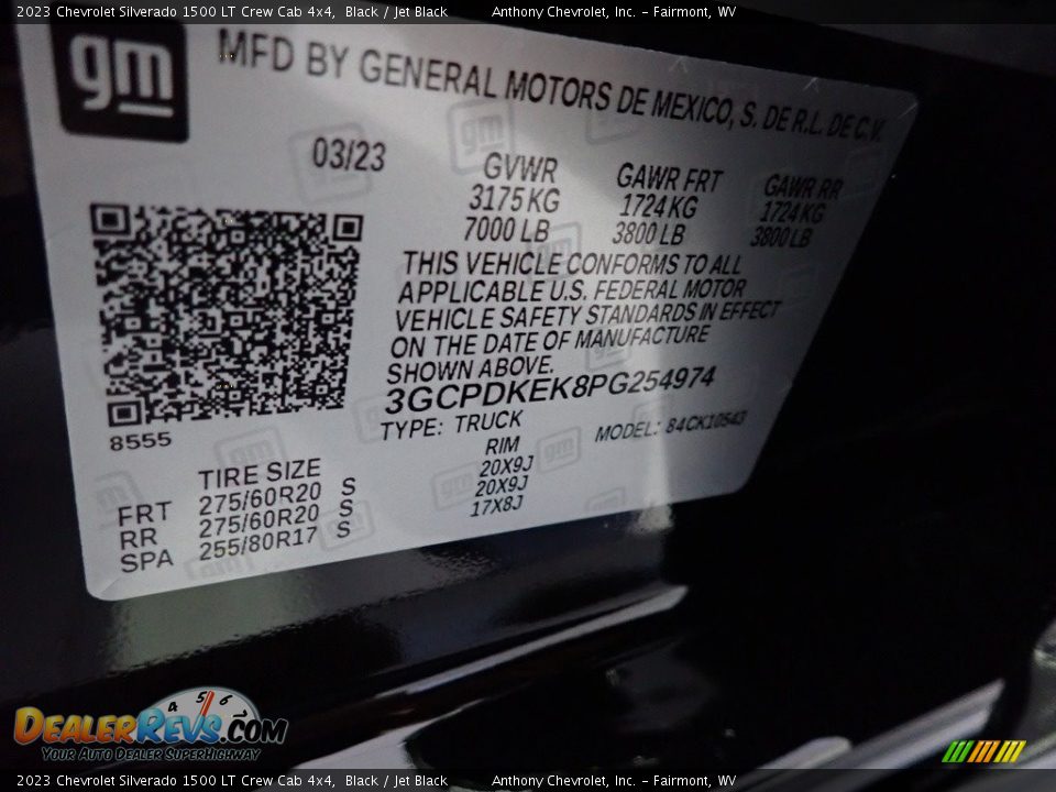 2023 Chevrolet Silverado 1500 LT Crew Cab 4x4 Black / Jet Black Photo #14