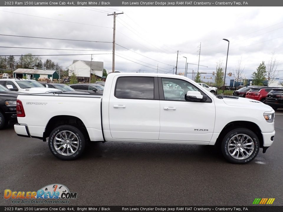 2023 Ram 1500 Laramie Crew Cab 4x4 Bright White / Black Photo #6