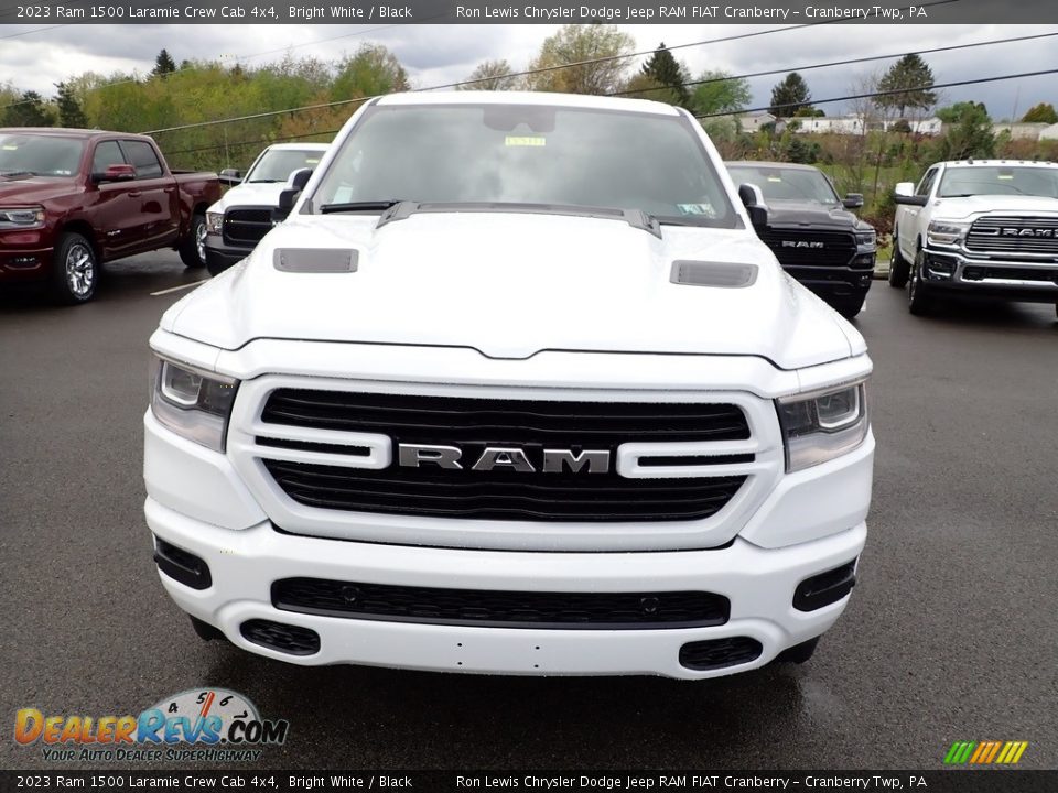 2023 Ram 1500 Laramie Crew Cab 4x4 Bright White / Black Photo #8