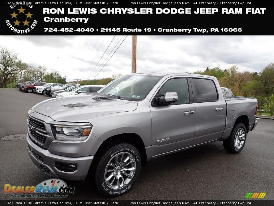 2023 Ram 1500 Laramie Crew Cab 4x4 Billet Silver Metallic / Black Photo #1