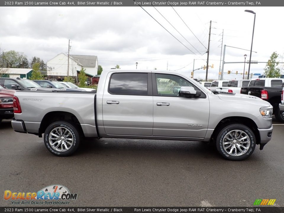 2023 Ram 1500 Laramie Crew Cab 4x4 Billet Silver Metallic / Black Photo #6