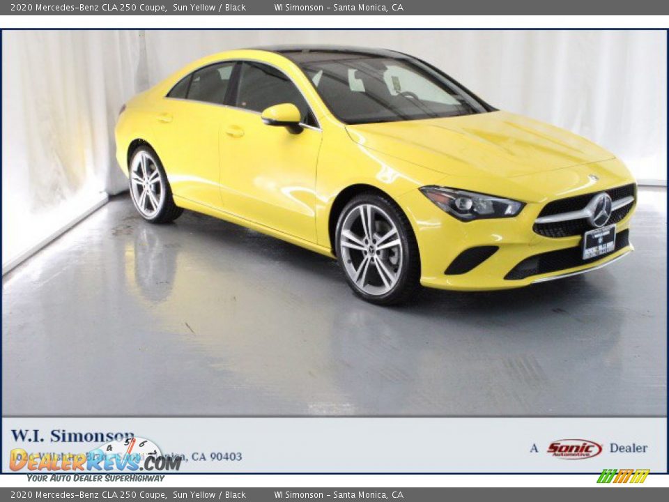 2020 Mercedes-Benz CLA 250 Coupe Sun Yellow / Black Photo #1