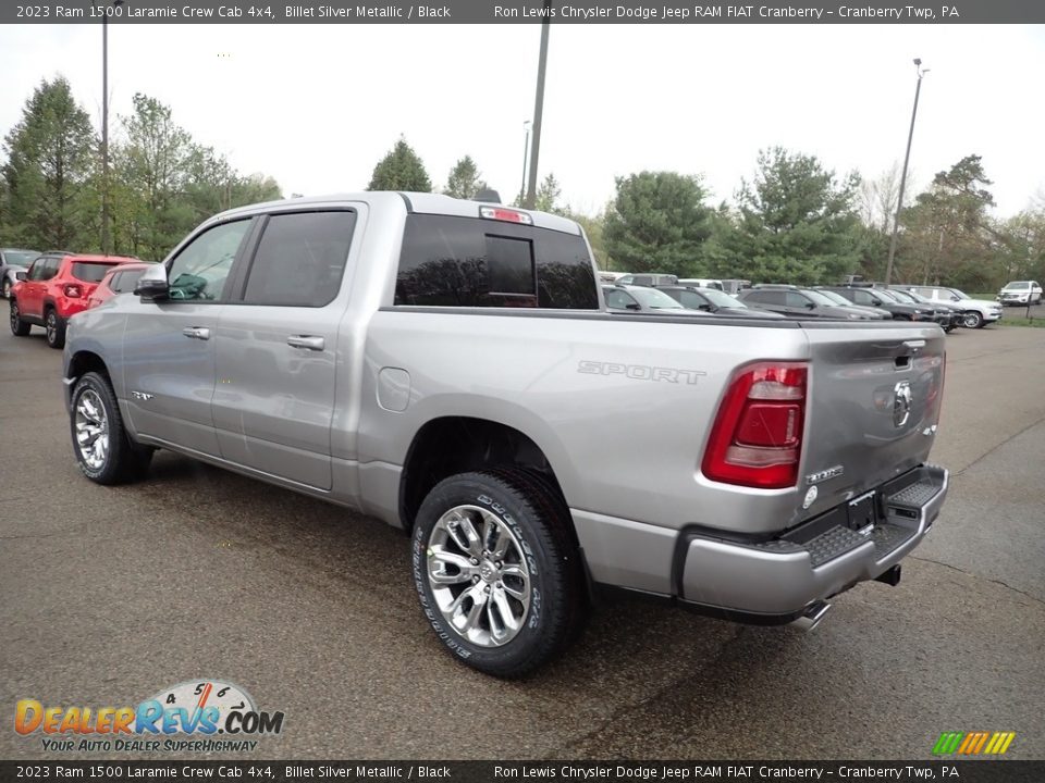 2023 Ram 1500 Laramie Crew Cab 4x4 Billet Silver Metallic / Black Photo #3