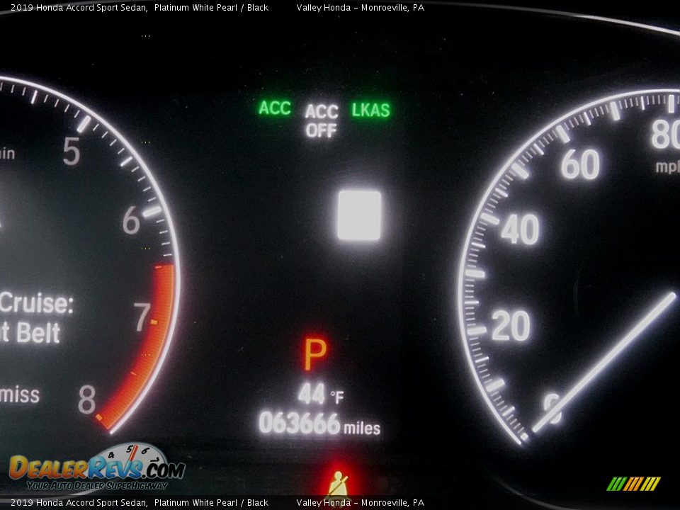2019 Honda Accord Sport Sedan Platinum White Pearl / Black Photo #29