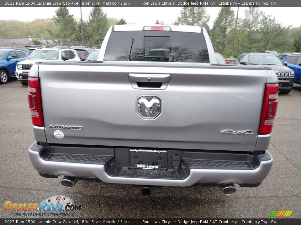 2023 Ram 1500 Laramie Crew Cab 4x4 Billet Silver Metallic / Black Photo #4