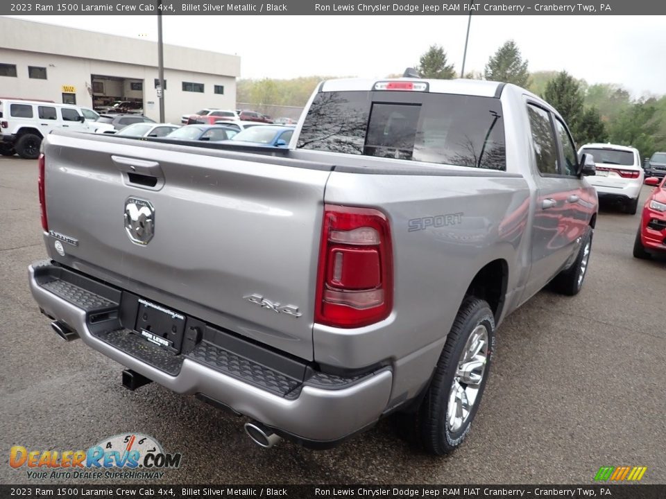 2023 Ram 1500 Laramie Crew Cab 4x4 Billet Silver Metallic / Black Photo #5