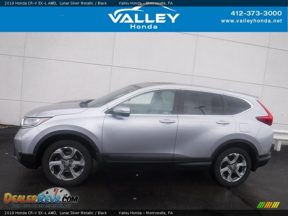 2019 Honda CR-V EX-L AWD Lunar Silver Metallic / Black Photo #2