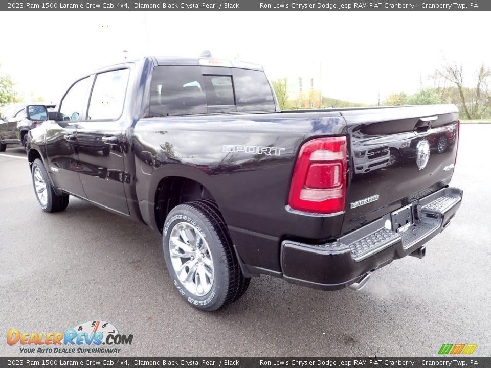 2023 Ram 1500 Laramie Crew Cab 4x4 Diamond Black Crystal Pearl / Black Photo #3