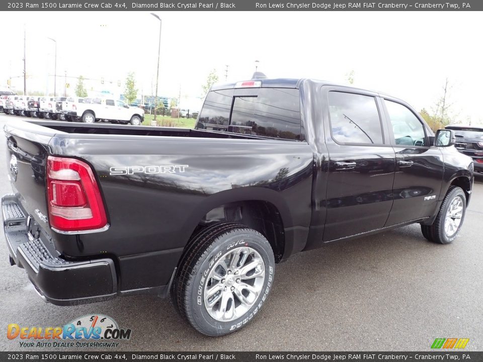 2023 Ram 1500 Laramie Crew Cab 4x4 Diamond Black Crystal Pearl / Black Photo #5