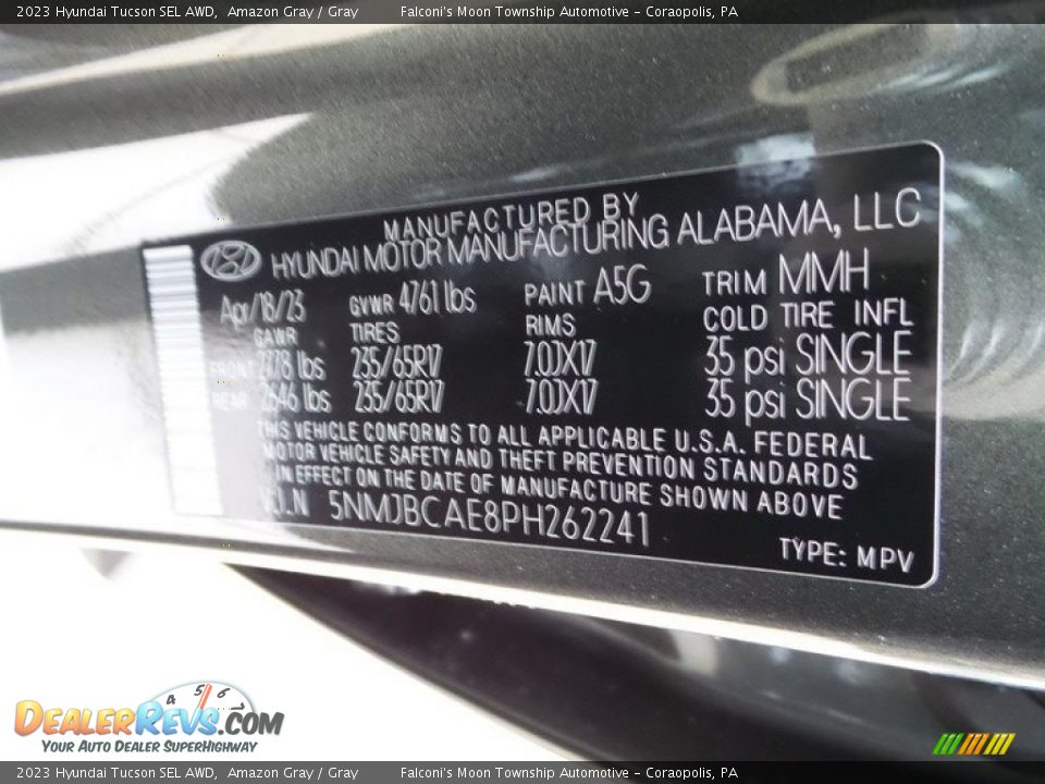 2023 Hyundai Tucson SEL AWD Amazon Gray / Gray Photo #18