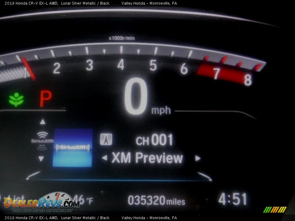 2019 Honda CR-V EX-L AWD Lunar Silver Metallic / Black Photo #34