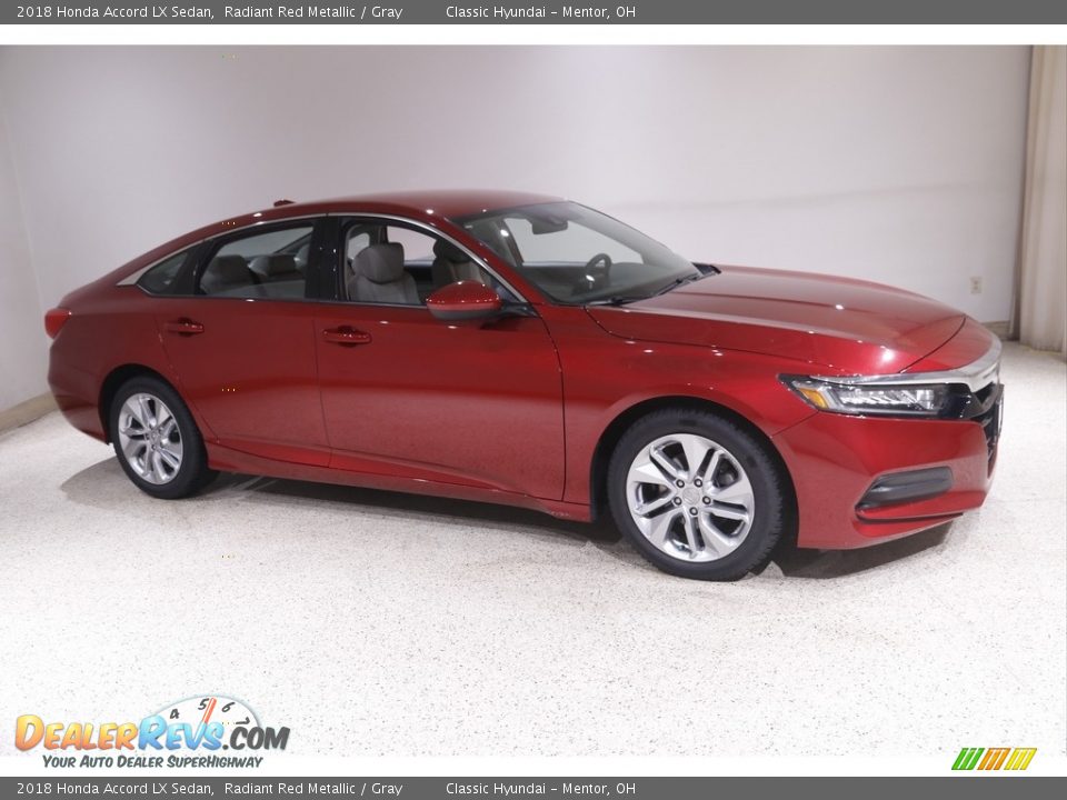 2018 Honda Accord LX Sedan Radiant Red Metallic / Gray Photo #1