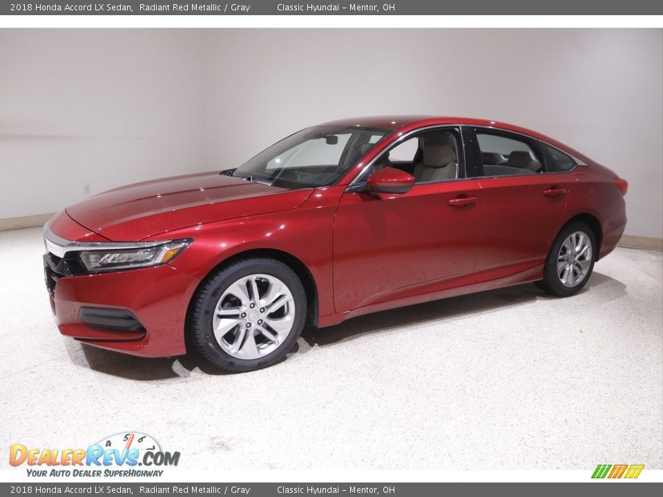 2018 Honda Accord LX Sedan Radiant Red Metallic / Gray Photo #3