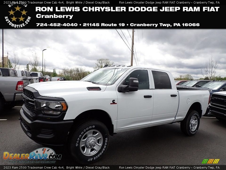 2023 Ram 2500 Tradesman Crew Cab 4x4 Bright White / Diesel Gray/Black Photo #1