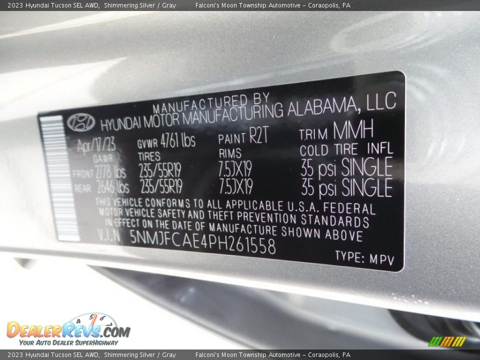 2023 Hyundai Tucson SEL AWD Shimmering Silver / Gray Photo #18